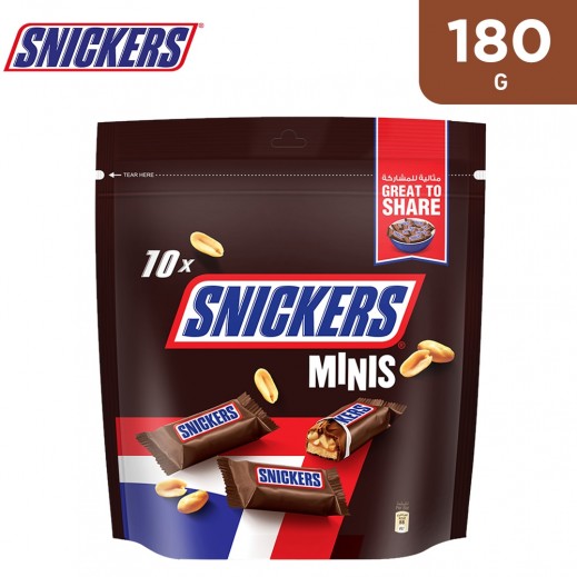 Snickers Minis 10's Chocolate 180 g - delivered by Taw9eel Fast