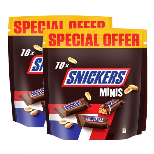 Snickers Minis Chocolate 2 x 180 g - delivered by Taw9eel Fast