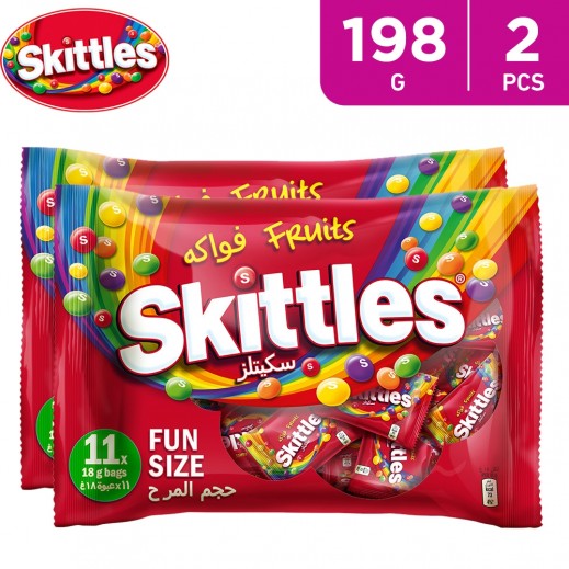 Skittles Fruits Candy 2 x 198 g - delivered by Taw9eel Fast