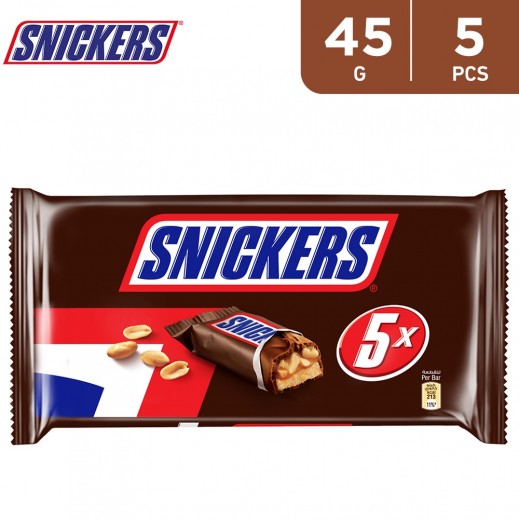 Snickers Chocolate Original 5 x 45 g - delivered by Taw9eel Fast