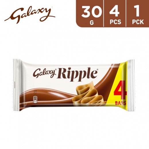 Galaxy Ripple Milk Chocolate Pack 4 x 30 g - delivered by Taw9eel Fast