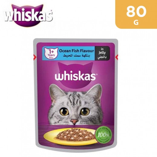 Whiskas Ocean Fish Flavour in Jelly Adult Cat Food Pouch 80 g