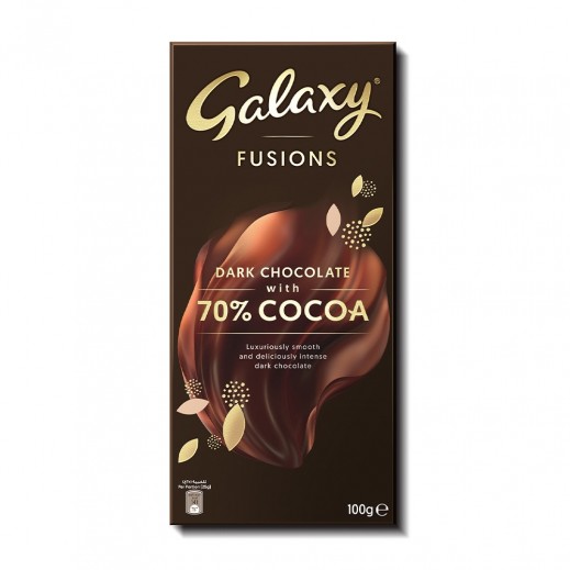 Galaxy Fusions Dark Chocolate 70% Cocoa Bar 100 g
