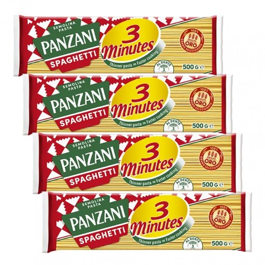Panzani 3 Min Express Spaghetti 4 x 500 g