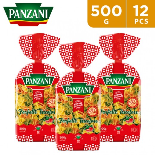 Panzani Farfalle Tricolore Pasta 4 x 500 g