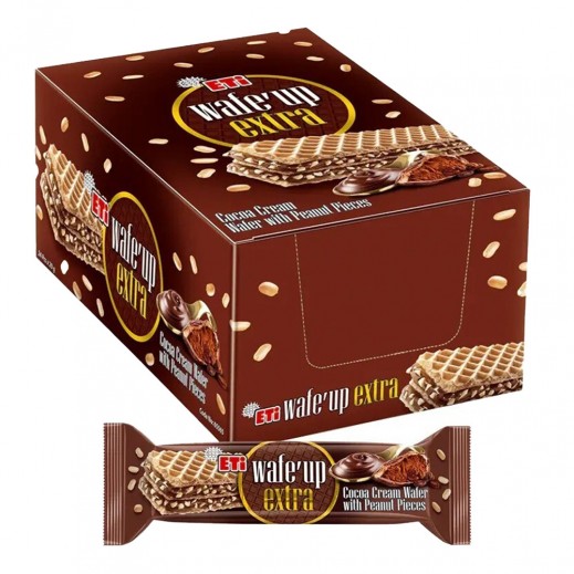 Eti Wafe'Up Extra Cocoa Cream Wafer with Peanut Pieces 24 x 29 g