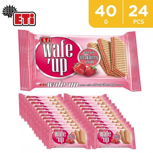 Eti - Wafe'Up Strawberry Cream Wafer 24 x 40 g