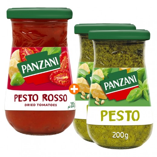 Panzani Pesto Rouge 200g + Green Pesto 2 x 200g