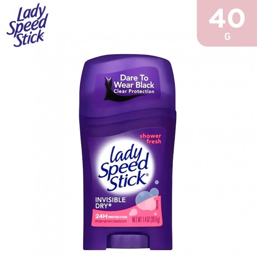 Lady Speed Stick, Invisible Dry, Antiperspirant Deodorant, Shower Fresh, 40 g - delivered by Taw9eel Fast
