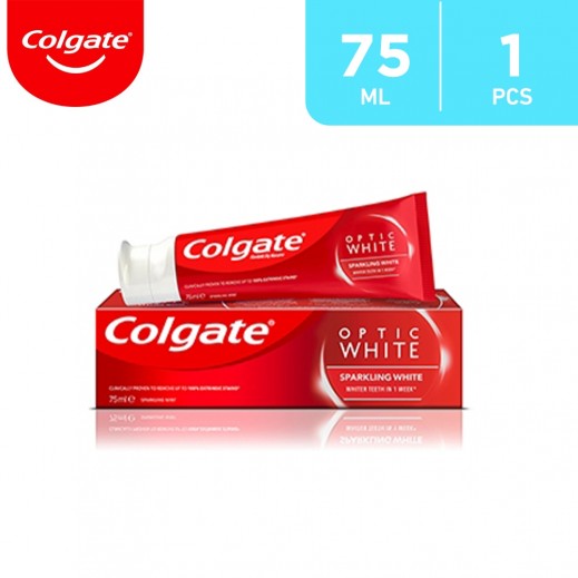 Colgate Optic White Sparkling Toothpaste 75 ml - delivered by Taw9eel Fast