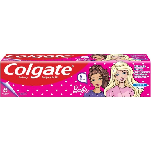 Colgate Kids Barbie Mild Mint Toothpaste 50 ml 6+ Years - delivered by Taw9eel Fast