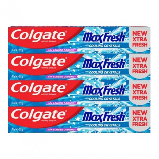 Colgate Max Fresh Cool Mint Gel Toothpaste 4 x 75 ml - delivered by Taw9eel Fast