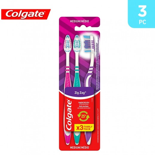 Colgate Deep Cleaning Twister Medium Toothbrush 3 Pcs - delivered by Taw9eel Fast