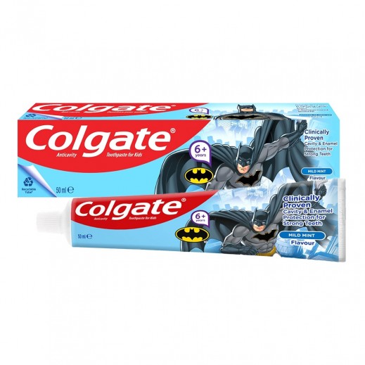 Colgate Kids Batman Mild Mint Toothpaste 6+ Years 50 ml - delivered by Taw9eel Fast