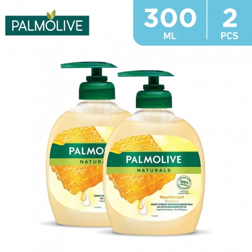Palmolive Liquid Hand Soap Pump Milk & Honey 2 x 300 ml - delivered by Taw9eel Fast