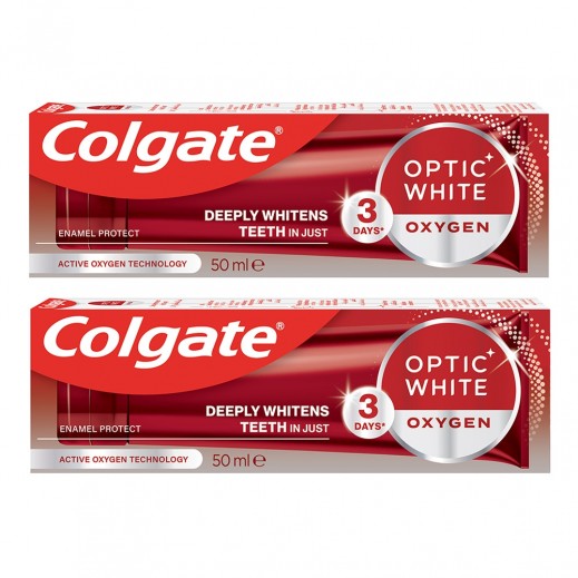 Colgate Optic White Oxygen Toothpaste 2 x 50ml