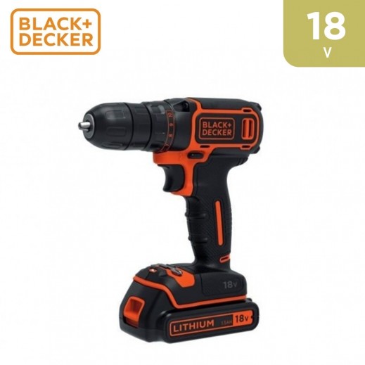Buy Black + Decker Drill Driver 18V with 2 x 1.5Ah Battery توصيل