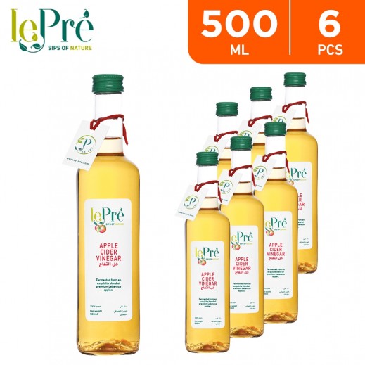 Le Pre Filtered Apple Cider Vinegar Bottle 6×500 ml