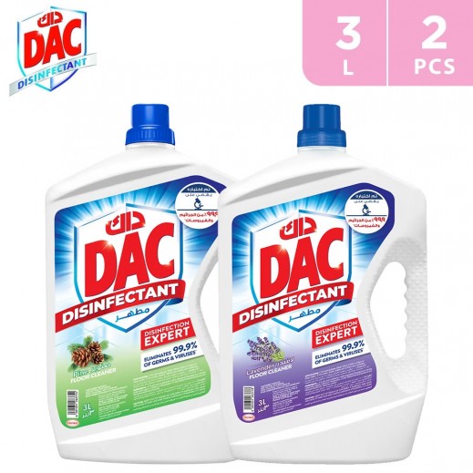 DAC Pine & Lavender Disinfectant Floor Cleaner (2 x 3 L) - delivered by Taw9eel Fast