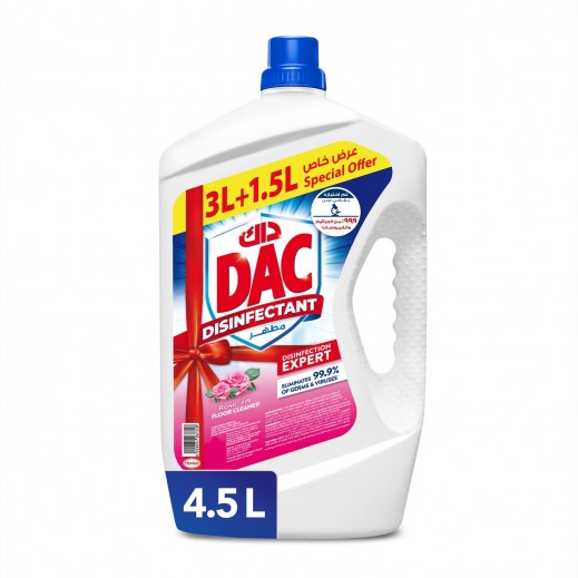 DAC Disinfectant Liquid Cleaner Rose 4.5 L - delivered by Taw9eel Fast