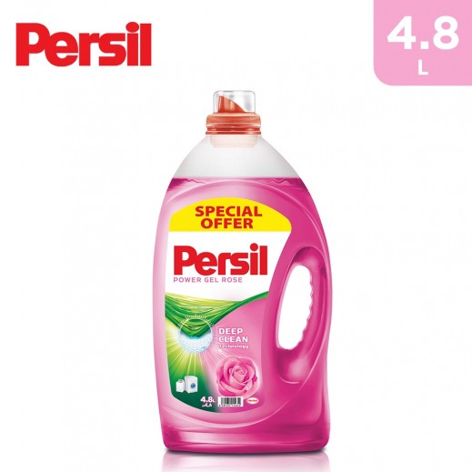 Persil Deep Clean Rose Laundry Power Gel 4.8 L - delivered by Taw9eel Fast