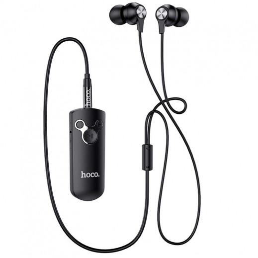 Hoco E52 Wireless Audio Reciver With Earphone - Black