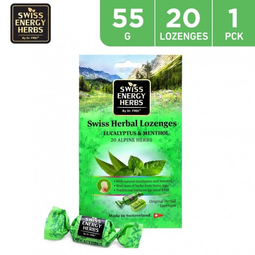 Buy Swiss Energy Herbal Lozenges Bag Eucalyptus & Menthol 55 g توصيل