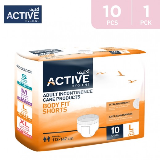 Active Body Fit Shorts Large 10 Pieces 112 - 147 cm