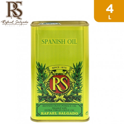 Rafael Salgado Refined Olive Pomace w/ Extra Virgin Olive Spanish Oil Tin 4 L