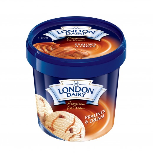 London Dairy Praline & Cream Ice Cream 1L - delivered by Taw9eel Fast