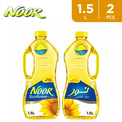 Noor Sunflower Oil 2 x 1.5 L - delivered by Taw9eel Fast