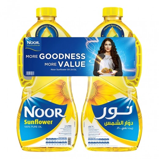 Noor Sunflower Oil 2 x 1.5L - delivered by Taw9eel Fast