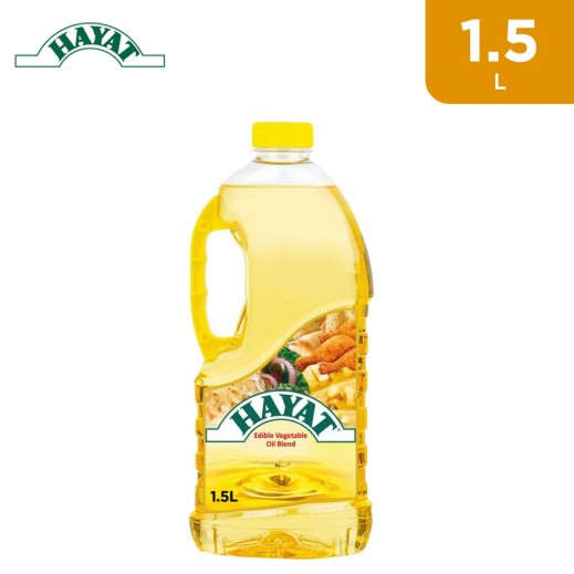Hayat Edible Vegetable Oil Blend 1.5 L - delivered by Taw9eel Fast