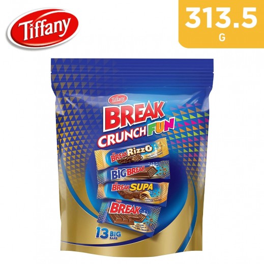 Tiffany Break Crunch Fun Milk Chocolate Wafer Pouch 313.5 g - delivered by Taw9eel Fast
