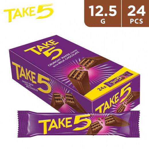 Take5 2-Finger Crunchy Wafer (24 x 12.5 g) - delivered by Taw9eel Fast