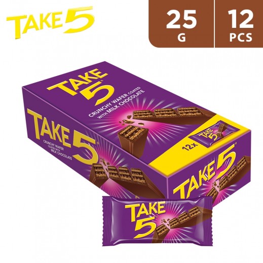 Take5 4-Finger Crunchy Wafer (12 x 25 g) - delivered by Taw9eel Fast