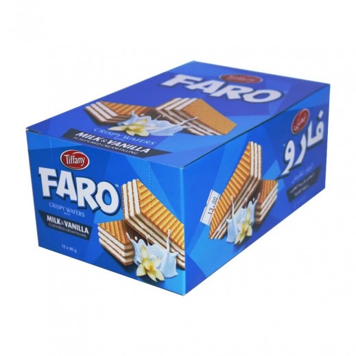 Tiffany Faro Milk and Vanilla Wafer 12 X 40 g - delivered by Taw9eel Fast
