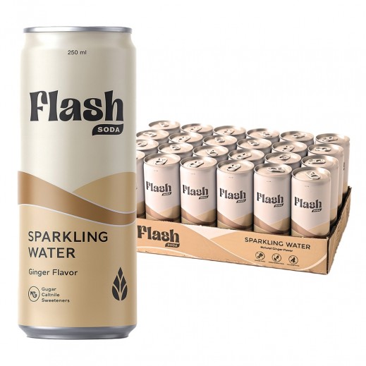 Flash Soda Ginger Sparkling Water 24 × 250 ml