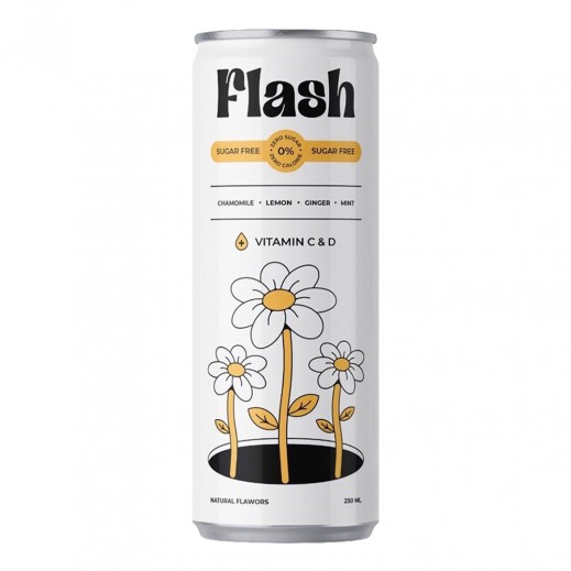 Flash Sugar Free Chamomile Lemon Ginger Mint Soft Drink 250ml
