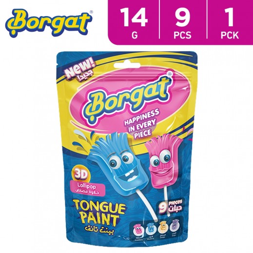 Borgat Lollipop Tongue Paint Candies 9 x14 g - delivered by Taw9eel Fast