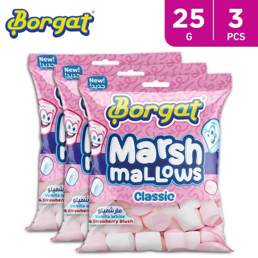 Borgat Marsh Mallows Classic Candies 3 x 25 g - delivered by Taw9eel Fast