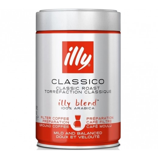 Illy Classico Roast Filter Ground Coffee  Mild and Balanced 250 g - delivered by Taw9eel Fast