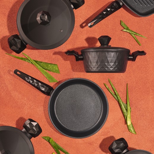 Buy Karaca Bio Diamond Antibacterial 7 Piece Cookware Set with Handle ...