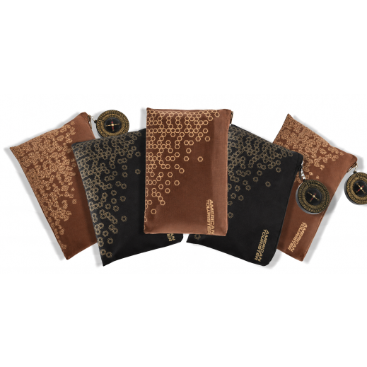 American Tourister Black & Gold Prayer Mat Set 5 Pcs