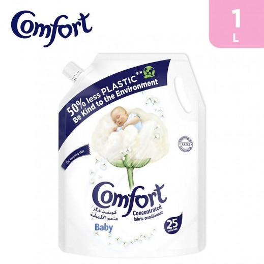 Comfort Concentrated Fabric Conditioner Dermatologically Tested for Sensitive Skin 1 L - delivered by Taw9eel Fast