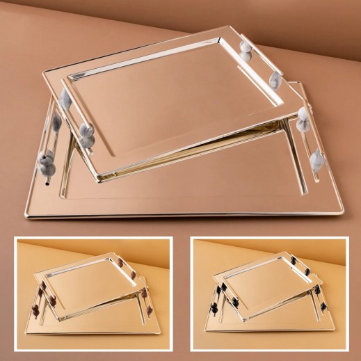 Waba Set of 2 Rectangular Serving Trays