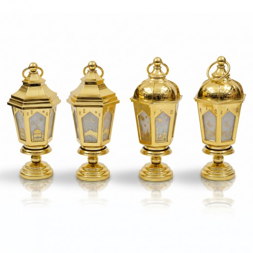 Golden Ramadan LED Lantern - 19cm