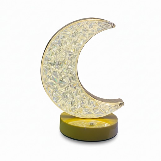Crystal Touch Control LED Moon Lamp 19cm - delivered by Taw9eel Fast