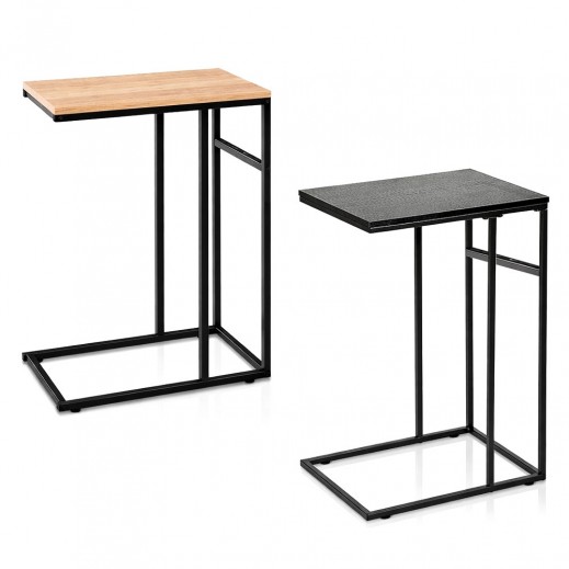 Modern Square Side Table 40 × 30 × 66cm - delivered by Taw9eel Within 24 Working Hours 