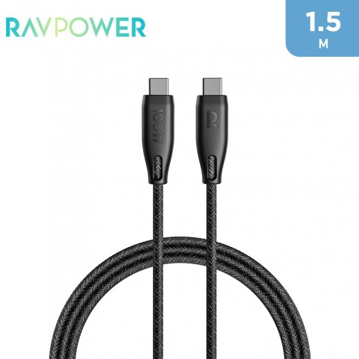 Ravpower Fast Charging 100W Type-C to Type-C Cable 1.5m